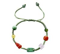 YIHANSS Genuine Natural Turquoise Southern Red Agate Gourd Bracelet Lucky Bracelet Cinnabar