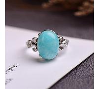 YIHANSS Healing Aura Crystal 1PC Natural Stone Oval Crystal Malachite Opal Lapis Agate Adjustable Finger A Finger Ring is Suitable for Female Gifts Crystals
