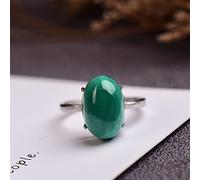 YIHANSS Healing Aura Crystal 1PC Natural Stone Oval Crystal Malachite Opal Lapis Agate Adjustable Finger A Finger Ring is Suitable for Female Gifts Crystals (Color : Amethyst)