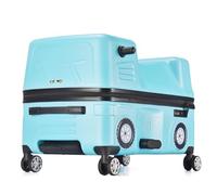 YIHANSS Kids Ride-on Travel Suitcase Car Shape, Portable Children's Rolling Luggage with 360° Spin Wheels, Carry Trolley Luggage with Password Lock, for School and Overnight Travel,Red,20IN