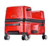 YIHANSS Kids Ride-on Travel Suitcase Car Shape, Portable Children's Rolling Luggage with 360° Spin Wheels, Carry Trolley Luggage with Password Lock, for School and Overnight Travel,Red,20IN