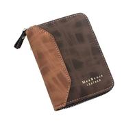 YIHANSS Men's Wallet Solid Color Short Clutch Coin Purse Draw Card Zipper Bag (Color : B)