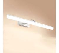 YIHANSS Mirror Light LED Mirror Front Lamp Modern Metal Bathroom Vanity Mirror Light Make-up Mirror Lighting Fixture Dressing Table Mirror Lamps Mounted Wall Sconce Chandeliers Moder(Silver 3000k)