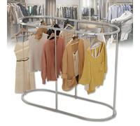 YIHANSS Modern Floor Standing Clothes Racks for Commercial, Retail Display Rack Round Clothing Racks, Heavy Duty Iron Clothing Hanging Rack, for Garment Display,Black,120X130CM (Silver 120X130CM)