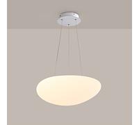 YIHANSS Modern LED Chandelier, Creative Pebble Shape White Pendant Light Fixture, 3000K-6000K Tri-Color Variable Light, for Living Room Bedroom Dining Room Kitchen Island