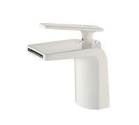 YIHANSS Modern Waterfall Bathroom Sink Faucet Single Handle Hot and Cold Mixer Tap Brass Vessel Sink Faucet for Bathroom Deck Mount Single Hole Design Econo Upgrade