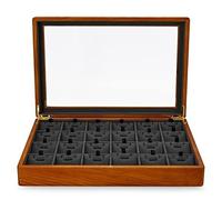 YIHANSS Multifunctional Jewelry Box - Wooden Jewelry Storage Box with Transparent Display Cover, Ring Tray & Bracelet Organizer, Luxury Jewelry Case