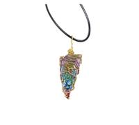 YIHANSS Natural Metal Quartz Bismuth Ore Pendants Quartz Gemstone Stone Necklace Raw Crystals Pendant Necklace Crystals