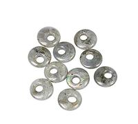 YIHANSS Necklaces 2 Pcs Round Big Hole Crystal Agates Quartz Stone Gogo Donut for Earrings Necklace Pendant Charm Jewelry Making Accessories, Malachite (Color : Opal)