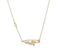 YIHANSS Necklaces Fashion Metal Butterfly Safety Pin Adjustable Personalized Jewelry Gifts for Women Gothic Font Style,Gold