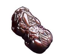 YIHANSS Necklaces Natural Stone Black Obsidian Rainbow Eye Buddha Necklace Pendant Animal Pixiu Zodiac Lucky Energy Gift Crystal Jewelry