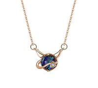 YIHANSS Necklaces S925 Sterling Silver Small Devil Starlight Stone Hip Hop Minimalist Simple Boho Jewelry Gift for Women,Silver (Color : Gold)