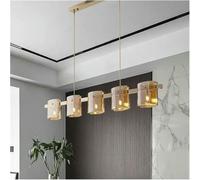 YIHANSS Pendant Lamp Chandelier Light Fixture Scandinavian Led Crystal Chandelier Gold Black Compatible with Bedroom Living Room Hall Pendant Lamp Home Decor Interior Lighting Fixture(D80cm Amber)