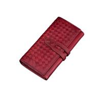 YIHANSS Retro Women's Handbags Money Clips Business Wallets Cowhide Card Cases Genuine Leather Coin Purses (Size : Red)