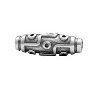 YIHANSS S925 Sterling Silver Charms for Jewelry Making Dzi Charms Beads Tibetian Meditation Ornament for Bracelet Necklace Making and Crafting Attract Wealth 1PCS,Nine Eyed dzi Cinnabar