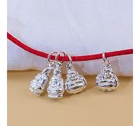 YIHANSS Sterling Silver Charms for Jewelry Making Buddha Guanyin Charms Meditation Ornament for Bracelet Necklace Making and Crafting Attract Wealth 1PCS,Guanyin Cinnabar (Color : Buddha)