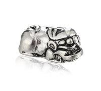YIHANSS Sterling Silver Charms for Jewelry Making Pixiu Charms Meditation Ornament Pendant for Bracelet Necklace Making and Crafting Attract Wealth Luck 1PCS Cinnabar