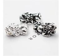 YIHANSS Sterling Silver Charms for Jewelry Making S925 Thai Silver Pixiu Charms Meditation Ornament for Bracelet Necklace Making and Crafting Attract Wealth 1PCS,Silver Cinnabar