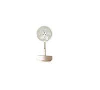 YIHANSS Suspension Floor Fan Electric Fan Household Desktop Charging Air Circulation Fan Telescopic Folding Desktop Mini Fan (Color : White, Size : Power dual-use)
