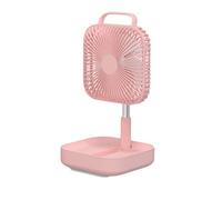 YIHANSS Telescopic folding fan multi-function electric fan mute shaking head usb charging floor fan home desktop portable portable small fan Mini Fan (Color : White)
