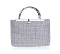 YIHANSS Women's bag Handbags,Evening Evening Clutch Purse For Womens Shoulder For Bridal Wedding Party Prom Annual Meeting Suitable To Wedding Banquet evening (Silver) (Silver)