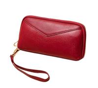 YIHANSS Women's Coin Purses, Card Cases, Money Clips, Genuine Leather Wallets, Money Organizers Bags, Handbags 7.7Inch (Size : Red)