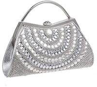 YIHANSS Women's Evening Handbags,Ladies Dress Dinner Bag with Diamonds European and American Banquet Clutch (Gold) (Blue)