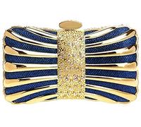 YIHANSS Women's Evening Handbags,Metal Bag European and American Dinner Party Banquet Dress Clutch (Blue) (Blue)