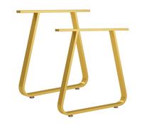 YIHANWUU Adjustable Black Metal Table Legs - 50Cm Replacement Legs for Dining & Coffee Tables, Desks, Workbenches - Includes Screws & Feet, Sturdy Support/D/45Cm/17.7In