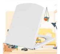 YIHANWUU Slow Close Toilet Seats Quick Release Plastic Toilet Seat Soft Close Adjustable Hinges Toilet Lid Quick Release Loo Seat Fit Standard Square Toilets/White/37 * 47Cm