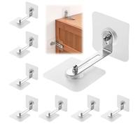 YIHAOH 8 pieces tilt protection furniture, no punching wall mounting, no drilling, adjustable angle cabinet wall mounting, suitable for bookshelves, protection of pets and toddlers