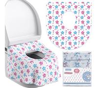 YIHATA 40Pcs Disposable Toilet Seat Covers for Kids and Adults, Toddlers Potty Training in Public Restrooms Travel Hotel Bathroom, Extra Large Size, Individually Wrapped, Waterproof Anti Slip