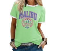 Yihelian Summer Tops for Women UK Short Sleeve Letter Printing T-Shirts Ladies Crew Neck Graphic Blouse Loose Casual Tee Shirt