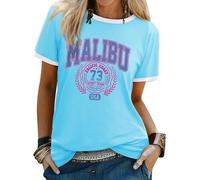 Yihelian Summer Tops for Women UK Short Sleeve Letter Printing T-Shirts Ladies Crew Neck Graphic Blouse Loose Casual Tee Shirt