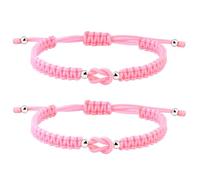 YIHOON Matching Couple Bracelets, Hand-made Knot Style, Anniversary for Him and Her Gifts, Long Distance Relationship Jewelry for Girlfriend Boyfriend Bf Gf, One Size, Polyester, no gemstone