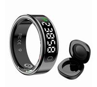 Yihou Smart Ring for Women Health Ring Fitness Tracker with Pedometer Heart Rate Monitor Screen Display Prayer Count No Subscription Fee for Android iOS Black 13