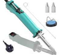 YIHUA 929D-VI Temperature Controlled Electric Desoldering Iron with Upgraded Performance Heated Solder Sucker Tool with 3 Nozzles Soldering Iron Pump Function(UK Plug)