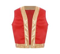 Yihuimin Child Boys Super Pipeman Bros Top Gold Trim Sleeveless Waistcoat Toad Captain Vest