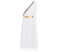 Yihuimin Mens Greek God Toga Robe Costume Roman Caesar Robe One Shoulder Halloween Party Outfits White 3X-Large