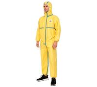 Yihuimin Unisex Mens Womens Yellow Hazmat Suits Halloween Role Play Costumes Hooded Waterproof Protective Coveralls Yellow A XL