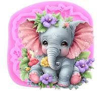 YIHUOMOLDS Animal Elephant Silicone Mold Elephant Chocolate Fondant Molds