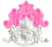 YIHUOMOLDS Baroque Style Curlicues Scroll Lace Fondant Silicone Molds Scroll Relief Flower Mold Filigree Mold 3D Sculpted For DIY Cake Decorating Cupcake Topper Chocolate Candy Gum Paste Polymer Clay