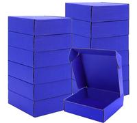 Yihurlm Small Shipping Boxes,20 Pack Blue Corrugated Cardboard Boxes,Recyclable Mailer Boxes for Packaging Small Business Shipping Mailing Gifts(6x6x2 Inch,Blue)