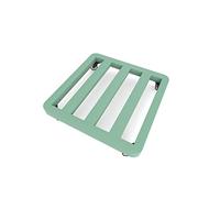 YiHYSj Plant Stand on 4 Wheels Heavy Duty Plant Pot Holder Large Trolley Metal plant pot Rack Shelf Square Plant Pot Caddy for Indoor Outdoor Home Garden Load capacity 150 kg (Copper,40x40cm)