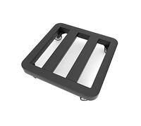 YiHYSj Plant Stand on 4 Wheels Heavy Duty Plant Pot Holder Large Trolley Metal plant pot Rack Shelf Square Plant Pot Caddy for Indoor Outdoor Home Garden Load capacity 150 kg (Black,30x30cm)