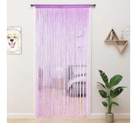 YIIBAII Beaded Curtain Beaded Curtains for Doorways Crystals Suitable for Interior Hanging Decoration and Partitions Closet Curtains (Purple, 39"x79")