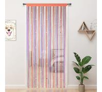 YIIBAII Beaded Curtain Beaded Curtains for Doorways Crystals Suitable for Interior Hanging Decoration and Partitions Closet Curtains (Rainbow, 39"x79")