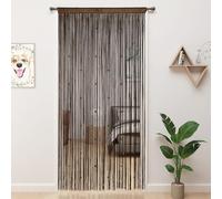YIIBAII Beaded Curtain Beaded Curtains for Doorways Crystals Suitable for Interior Hanging Decoration and Partitions Closet Curtains (Coffee, 39"x79")