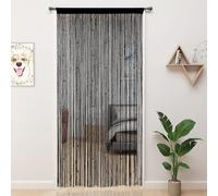 YIIBAII Beaded Curtain Beaded Curtains for Doorways Crystals Suitable for Interior Hanging Decoration and Partitions Closet Curtains (Black, 39"x79")