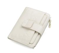 yiijay Small Womens Wallet Flora RFID Blocking Vegan Leather Bifold Compact Slim Thin Credit Card Holder Mini Purse Ladies Travel Zipper Wallet, Beige, Small Wallet for Women Bifold